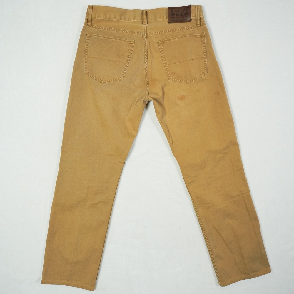 Polo Ralph‎ Lauren 650 Straight Leg Pants Mens 32x32 (Fits 32x30) Khaki Twill RL - Picture 4 of 9